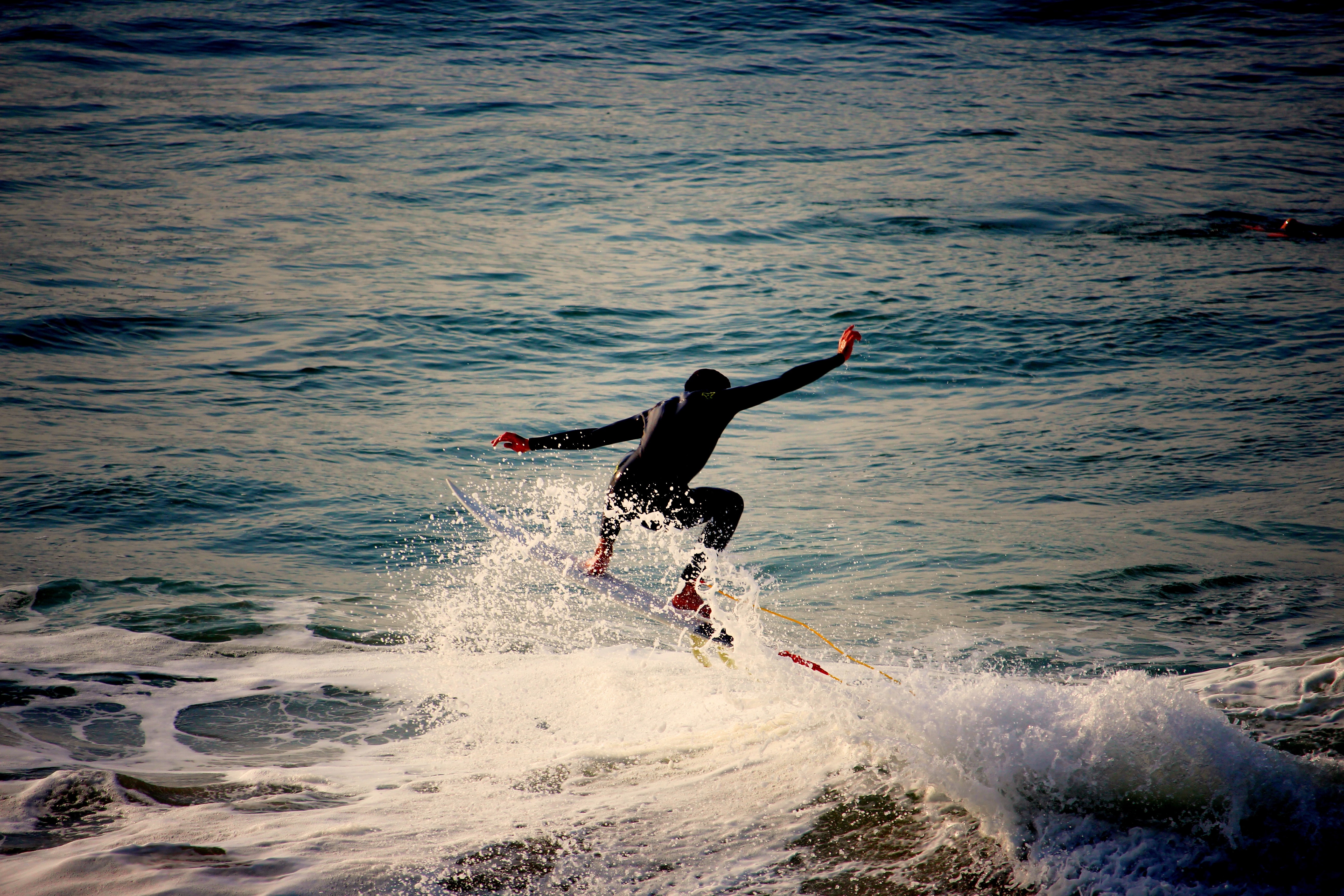 man surfing the waves at Biarritz