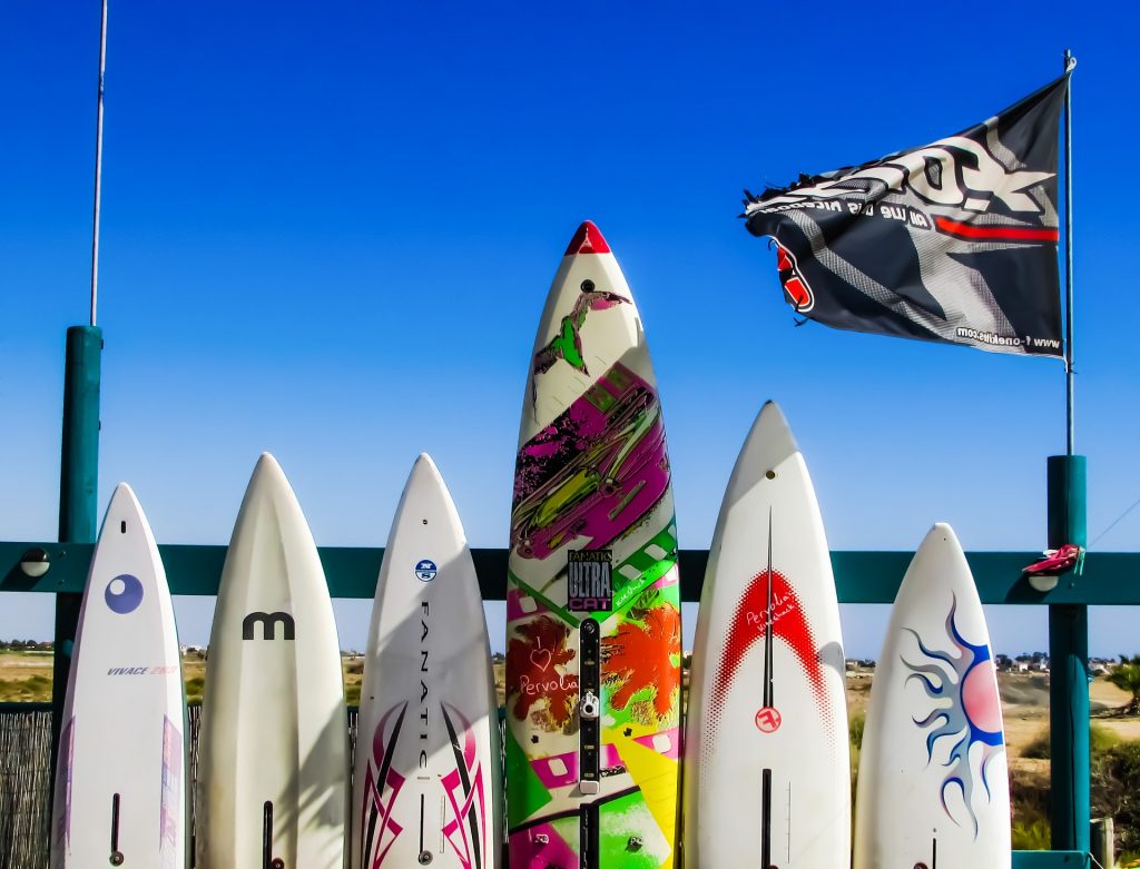 Row of Surfboards